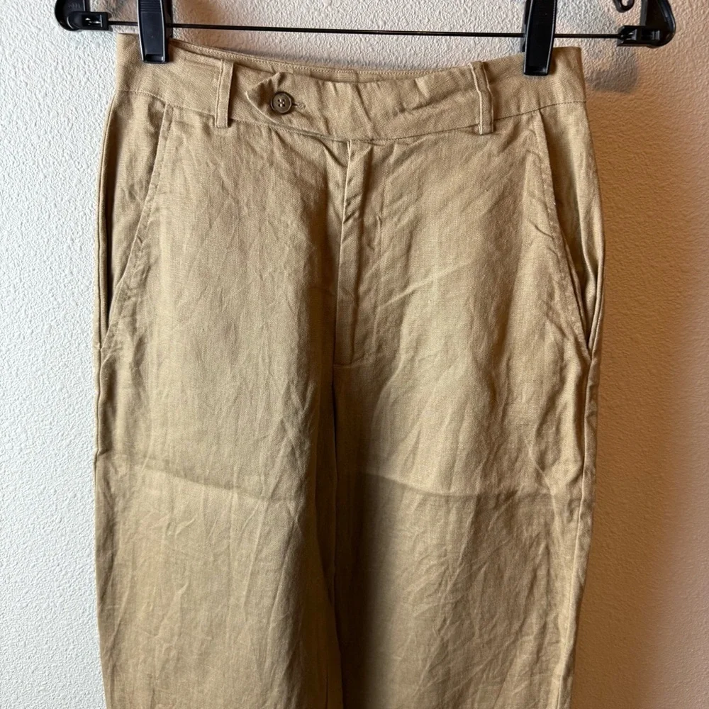 Reformation Fallon Pants Khaki High Rise Tapered Business Casual Boho Women’s 0